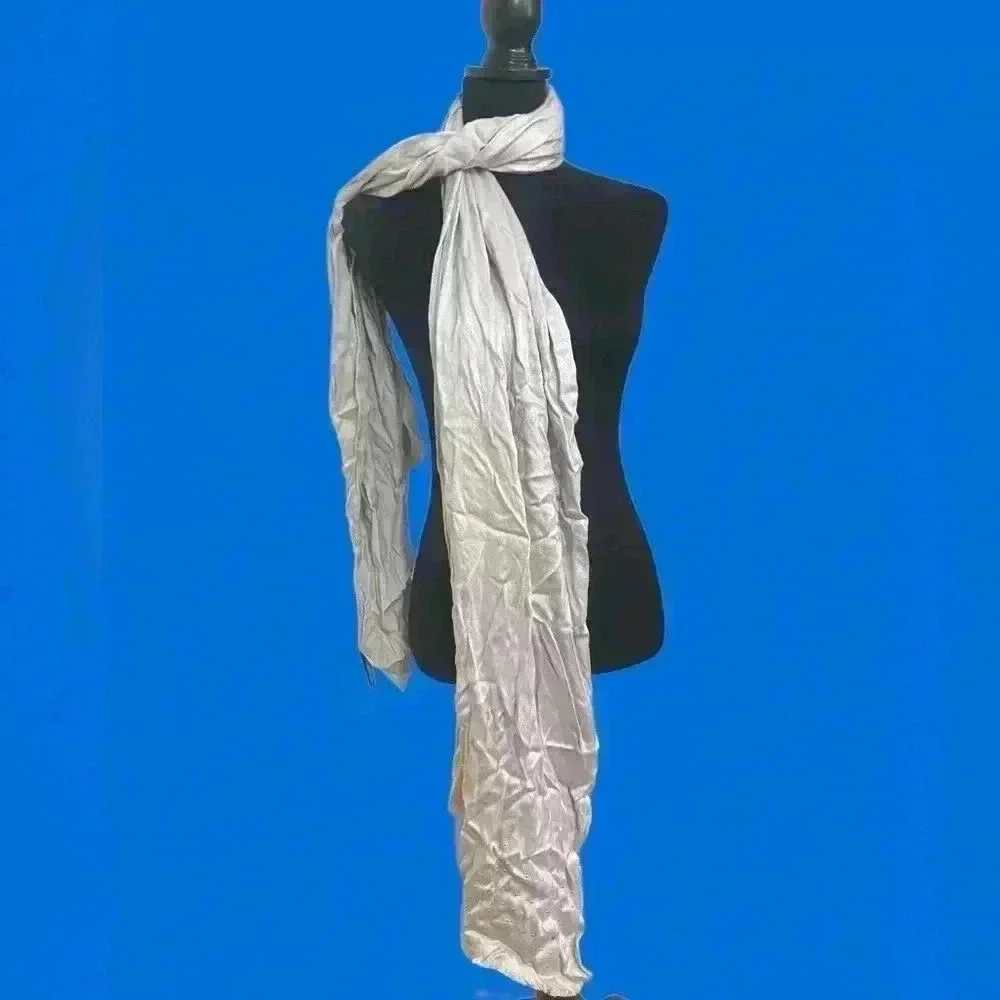 INC Silver with Rhinestone Accents 100% Rayon Scarf NWT